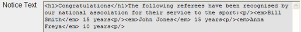 Congratulations list message text